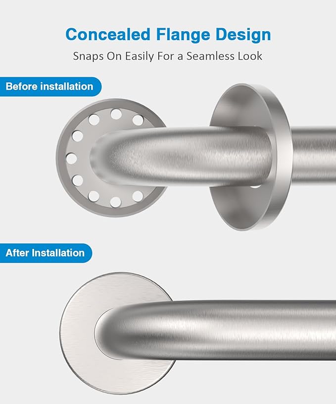 Grab Bar Bundle for ADA Compliance, Brushed Stainless Steel 1.5" Diameter 3-Piece Set (18", 36", 42") for Commercial Restrooms & Shower Safety Bars for Seniors