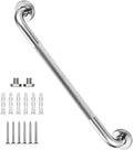 24 Inch Shower Grab Bar, Brushed Nickel Anti Slip Safety Bars, 304 Stainless Steel Bathroom Handrail, Handicap Grab Bars for Wall, Shower Grip Handle for Seniors Elderly Injury Assist Bath (1.25" Dia)