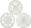 Extra Thick Silicone Trivet Mat for Hot Dishes, Hot Pots and Pans, Pot Holder, Hot Pad to Protect Your Table and Countertop, Kitchen Decor and Accessories,White, Set of 3