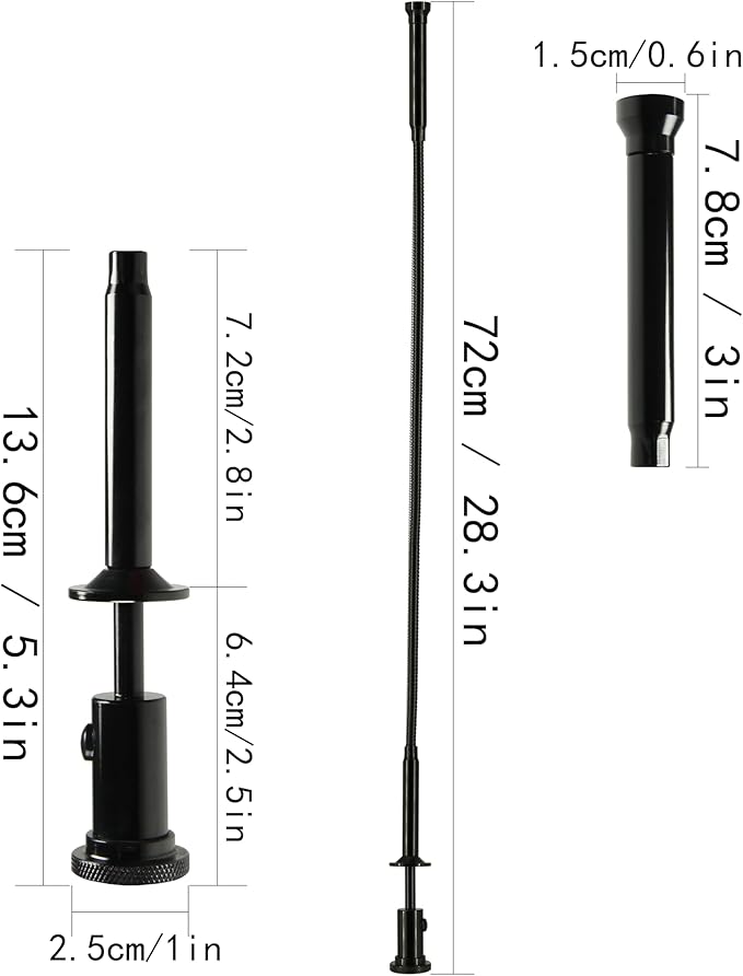 Flexible Claw Pickup Tool with Magnet Tool Flexible telescoping Claw led Light Grabber Extend，Long 28'' Four Claw 4-Claw for Small Parts Pickup Reacher Tool for Mechanics,Jewelry,Kids,etc. (Black)