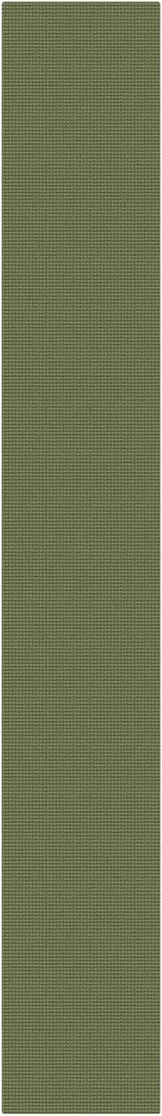 KOZYFLY Cotton 2x14 Runners Rugs for Hallway, Long Washable Runner Rug, Woven Non Slip Kitchen Runner, Flatweave Entryway Rug, Floor Carpet for Entry, Aisle, Hall, Olive Green/Earthy Green
