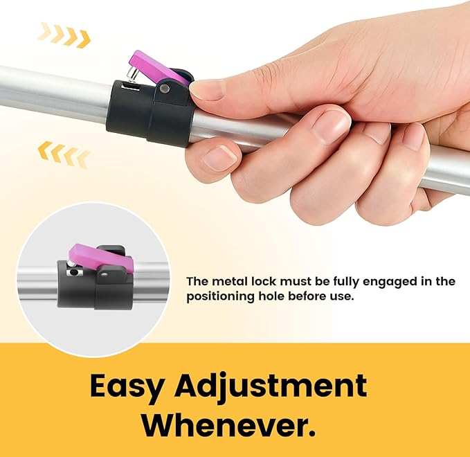 Telescopic Grabber Reacher Tool, 5-Level Adjustable Length (23'' to 41'') - Trash Claw Gripper, Pickup Stick for Litter Picking, Yard Work, and Seniors (Pink)