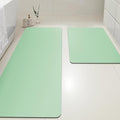 ACCUMTEK Non Slip Bath Mat, Thin Bathroom Rugs Fit Under Door, Quick Dry Bath Mats, Machine Washable Bath Rugs for Bathroom, Bathtub & Kitchen, Sage Green/Solid/24 x17+48"x20"