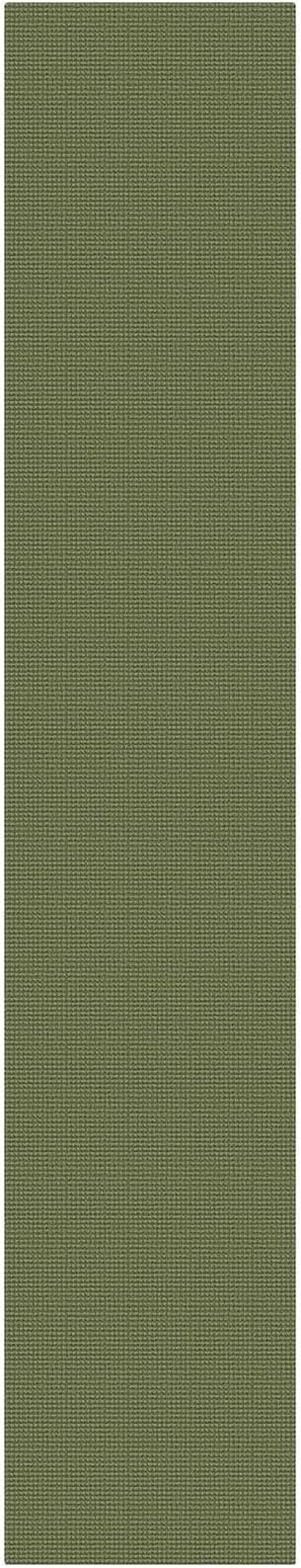 KOZYFLY Cotton 2.5'x14' Runners Rugs for Hallway, Long Washable Runner Rug, Woven Non Slip Kitchen Runner, Flatweave Entryway Rug, Floor Carpet for Entry, Aisle, Hall, Olive Green/Earthy Green