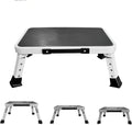 Foldable Step Stool, Adjustable Step Stool with a Non-Slip Platform, Step Ladder with Thick Rubber Feet for Adults Children in Kitchen, Bedroom, Office, Rv, 330 Lbs Capacity