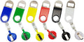 Retractable Flat Beer Bottle Opener with Belt Clip for Bartenders,Waiter (Multi Colors 6-Pack)