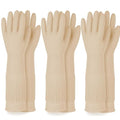 DABOGOSA Reusable Waterproof Household Dishwashing Cleaning Rubber Gloves, Non-Slip Kitchen Glove (Ivory, XL (Pack of 3))
