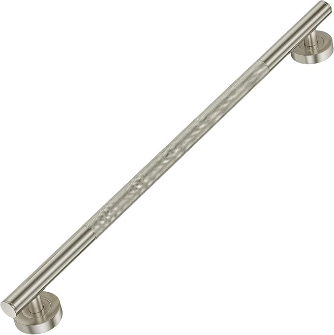 Lava Odoro Shower Grab Bars, 24" Stainless Steel Bathroom Safety Grab Bar, Upgrade Anti-Slip Knurling Shower Grab for Bathtub, Shower Handle for Elderly and Handicap, ADA Compliant, Brushed Nickel