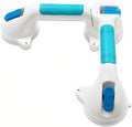 ANZZI Triple Suction Grab Bar for Bathtub and Shower with 180 Degree Swiveling Action, Shower Handle with Suction for Elderly and Kids, Portable Lifeline Grip Safegrip Bath Handle, AC-AZ061