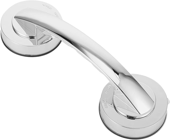 Healeved Suction Grab Bar 7.7 Inch Suction Cup Handle for Bathroom Safety Support Elderly Shower Grab Bar Portable Handle for Bathtubs and Showers