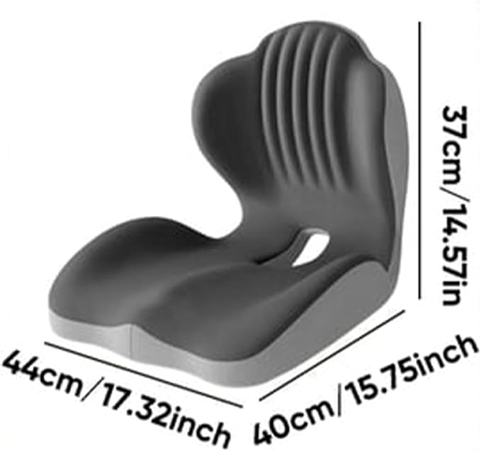 SakerPlus Ergonomic Memory Foam Seat Cushion and Back Support Pillow, One Piece Chair Cushion with Lumbar Support, L Shaped Office Chair Cushion for Desk Chair, Car Seat, Computer Wheelchair (Pink)