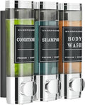 Shower Soap Dispenser Wall Mounted No Drill Shampoo Dispenser for Shower Wall Shampoo and Conditioner Dispenser Bathroom Hotel 3 * 300ml Chrome 1