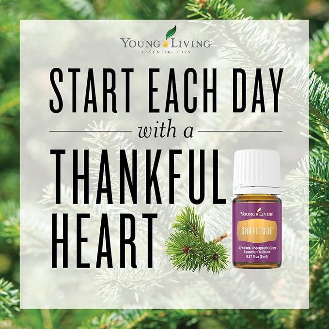 Young Living Gratitude Essential Oil Blend 5ml | Refreshing & Soothing Aroma | Ideal for Aromatherapy, Relaxation, Meditation, & Personal Care | Vegan, Gluten-Free, & Kosher Certified