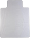 Staples Office Chair Mat, Clear Floor Mats with Lip, Medium-Pile Carpets, Extended Under-Desk Coverage, 46 x 60 Inch, Smooth Glide