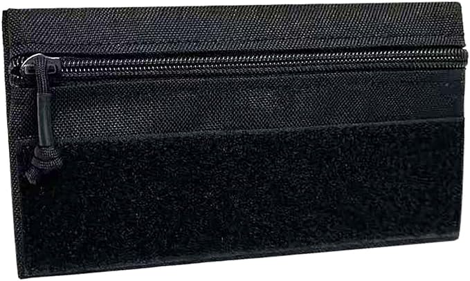 Tactical Admin Zipper Pouch with Hook and Loop, Carry On Bag Insert EDC Organizer Utility Storage Pocket Wallet for Snack Backpack Accessories Chest Ring