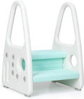 Costzon Kids Step Stool, Toddler Step Ladder for Toilet Potty Training, Kitchen Counter, Bathroom, Two Step Tower w/Non-Slip Design, Safety Handles, 110 Lbs Weight Capacity (Blue)