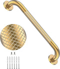 20 Inch 1 Pack Brushed Gold Shower Grab Bar with Anti-Slip Knurled Grip,YuanDe Stainless Steel Bathroom Grab Bars