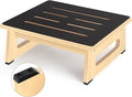 Step Stool, Bed Steps for High Beds for Adults with Non-Slip Rubber Stepping Surface and Handles, 450 LBS Capacity for Bedroom Kitchen Bathroom, or Bedside, Senior Support(Natural)