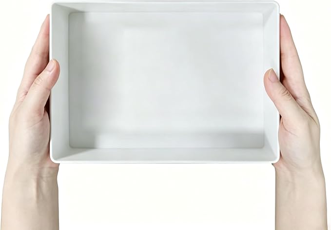Amazon Basics Rectangular Plastic Desk Organizer with Storage Trays, Accessory Tray, Drawer Organizer, 9.4 x 6.7 x 2 inch, White