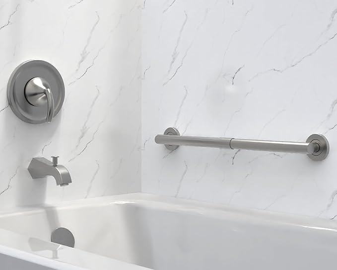 ADA Compliant Grab Bar,500lbs Weight Support for Bath Safety (24 inch, Brushed Nickel)