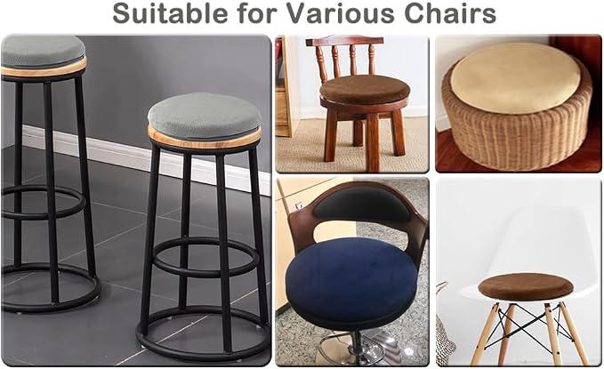Sigmat Memory Foam Seat Cushion Anti-Slip Soft Round Stool Cushion Chair Pad 13 Inch Graphic