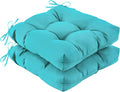 IASEAHK Outdoor Chair Cushions Set of 2, 19" x 19" x 5", Waterproof Outdoor Seat Cushions for Patio Furniture, Fade-Resistant Patio Chair Cushion, Dining Wicker Chair Pads for Porch Garden, Teal