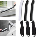 TQRR 3Pcs Hard Bristle Crevice Cleaning Brush, Scrub Brush, Kitchen Sink Cleaning Brush, Grout Brush, Corner Brush Cleaning Tools for Toilet, Bathroom, Gap, Home, Household, Window (3, Black)
