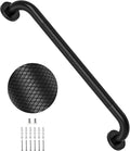 24 Inch Shower Grab Bars for Bathtubs,Black Stainless Steel Bath Grab Bar, Knurled Bathroom Safety Rail, Shower Handrail Support, Handicap Elderly Senior Balance Assist Handles