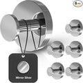 Shower Hooks for Inside Shower,Suction Cup Hooks for Glass Window,Removable Towel Hooks for Bathrooms,6 Packs(Mirror)