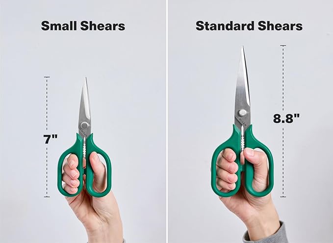 Misen Heavy Duty Kitchen Shears - Comfortable Ambidextrous Scissors for Meat, Poultry, Herbs & More - Easy to Clean - German Stainless Steel - Large | Green