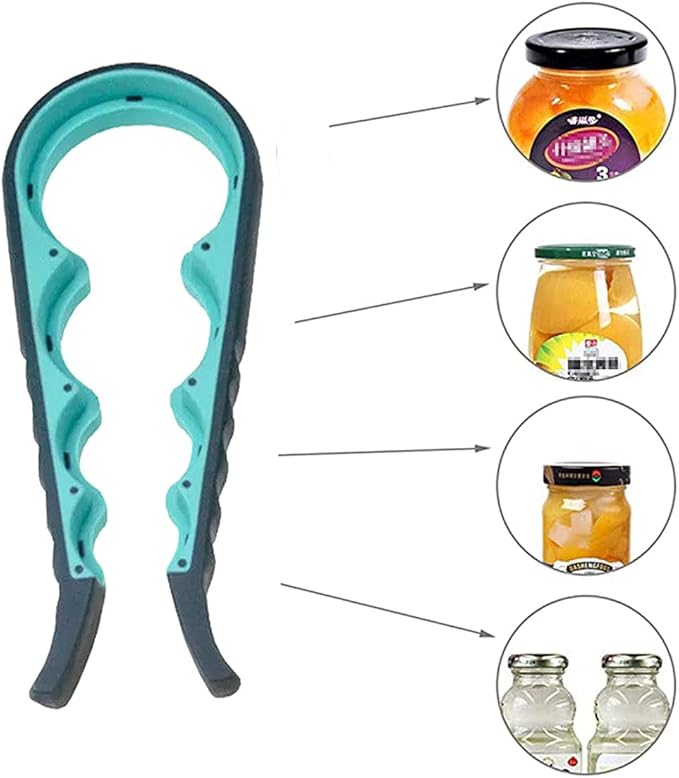Bottle Opener for Arthritic Hand,Jar Opener for Old People, Children, Women, Those with Weak Hands,Multifunctional Kitchen Gadgets (05-Blue)