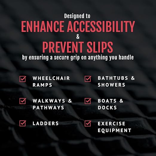CatTongue Grips Non-Abrasive Grip Tape Roll - 4” Wide Heavy-Duty, Waterproof Anti-Slip Tape for Commercial & Industrial Use - Ramps, Stairs, Walkways - Indoor & Outdoor Non-Skid Solution (Black, 30ft)