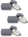 HIGHLIKE Hard Cases Folding Reading Glasses, Pocket Wallet Purse Compact Spring Hinge Readers, Transparent Clear Lens
