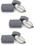 HIGHLIKE Hard Cases Folding Reading Glasses, Pocket Wallet Purse Compact Spring Hinge Readers, Transparent Clear Lens