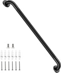 Matte Black Grab Bar 32 Inch, iHansee Anti-Slip Bathroom Grab Bar w/Knurled Texture Grip, Stainless Steel Safety Handrail for Toilet Bathtub, Wall-Mount Shower Handle Handicap Bars for Senior Elderly