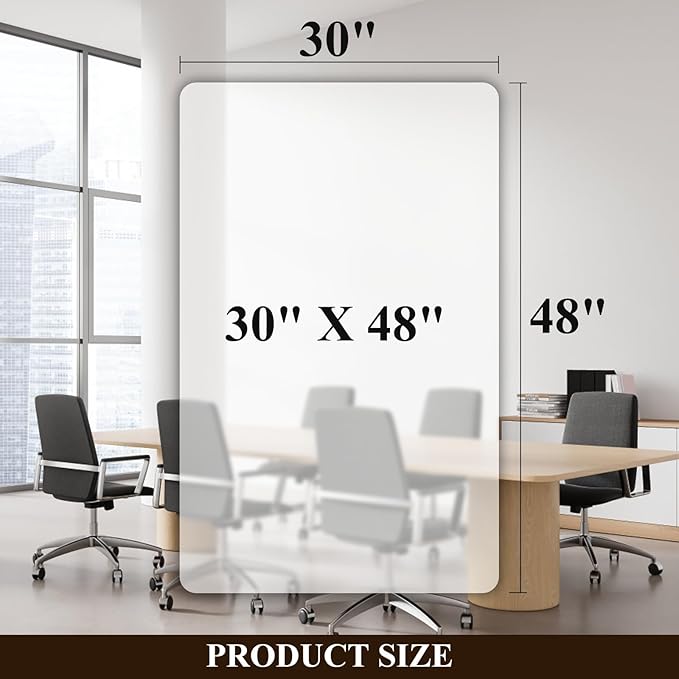 Office Chair Mat for Hard Wood Floors - 30"x48" Heavy Duty Anti-Slip Hardwood Floor Protector Rug - Easy Clean