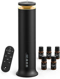 Waterless Diffuser with 5 Hotel-inspried Scent Oil Set - Cold Air Diffuser Up to 2000 Sq.ft for Large Home Office Hotels and Spas, Remote & Panel Control, 4 Timer 3 Scent Intensity Models, 3.4 fl oz
