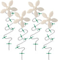 DrainWig Shower Drain Hair Catcher – Disposable Bathroom Hair Trap, Easy to Install in Shower Drain Cover, Helps Prevent Clogs – As Seen on Shark Tank – White Flower (4-Pack)