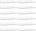 Qukaka Floating Shelves for Wall Decor, 15" Extra Clear Wall Shelves for Bedroom, Living Room, Kitchen, Bathroom Decor, Nail Polish/Book/Decoration/Makeup/Perfume Organizer Floating Shelf-12Pack