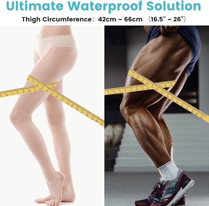 Cast Covers for Shower Leg, Waterproof Cast Cover for Showering, Cast Protector for Shower Leg Adult, Shower Boots for Foot after Surgery, Knee, Ankle, Foot (Diameter - 9.8") Extra Large