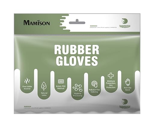 DABOGOSA Mamison 2 Pairs Reusable Waterproof Household Dishwashing Cleaning Rubber Gloves, Non-Slip Kitchen Glove (Pink, Medium (Pack of 2))