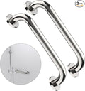 2 Pack 16 Inch Shower Grab Bar - 1.25" Diameter, ZUEXT Chrome Stainless Steel Bathroom Grab Bar Handle, Bathroom Balance Bar,Safety Hand Rail Support,Handicap Injury Elderly Senior Assist Bath Handle