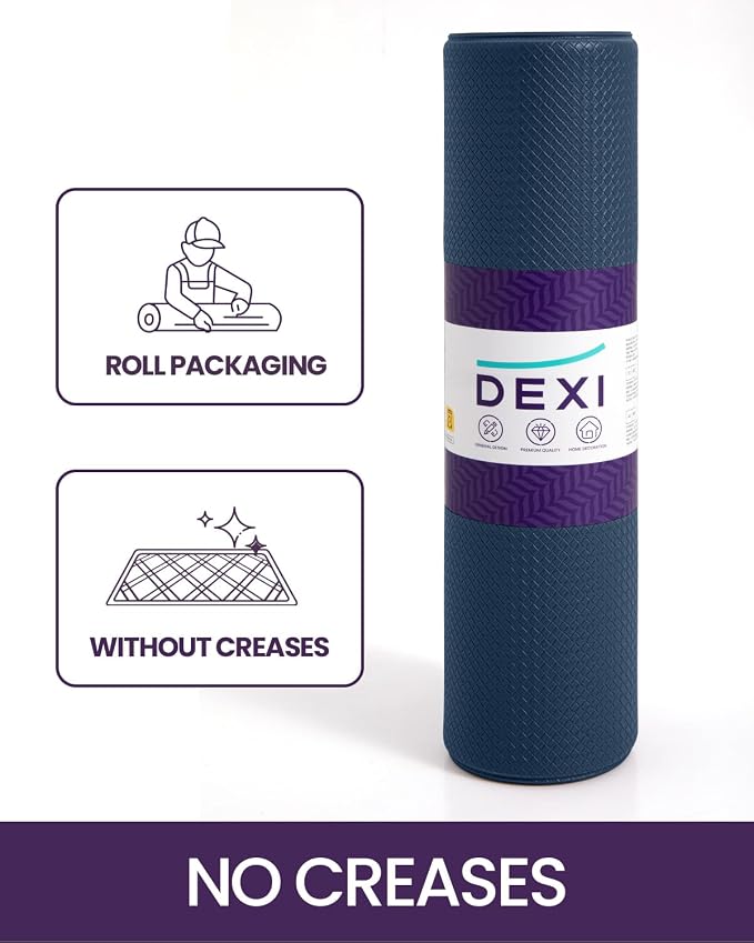 DEXI Kitchen Floor Mats Cushioned Anti Fatigue,17x29+17x59, Standing Runner Rug Waterproof, Comfort Memory Foam Padded for Front Sink Laundry Set of 2, Navy