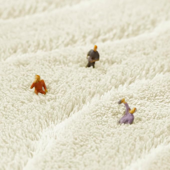 MINIDEAR Bathroom Rugs 24x17 Cream - Thick Memory Foam Bath Mat, Ultra Soft & Plush Fluffy, Non-Slip, Quick Dry, Absorbent Washable Floor Microfiber Mat for Tub, Home Decor Accessories