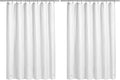 Barossa Design White Shower Curtain Liner - Premium PEVA, BPA & PVC Free, No Chemical Smell, Lightweight Shower Curtain with 3 Magnets, Metal Grommets - White, Standard Size (Pack of 2)