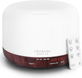 ASAKUKI Essential Oil Diffuser for Home, 500ML Aromatherapy Diffuser Humidifier with Remote Control, 7 Color LED Lights, Quiet Cool Mist Diffuser for Bedroom, Living Room, Office (Reddish-Brown)