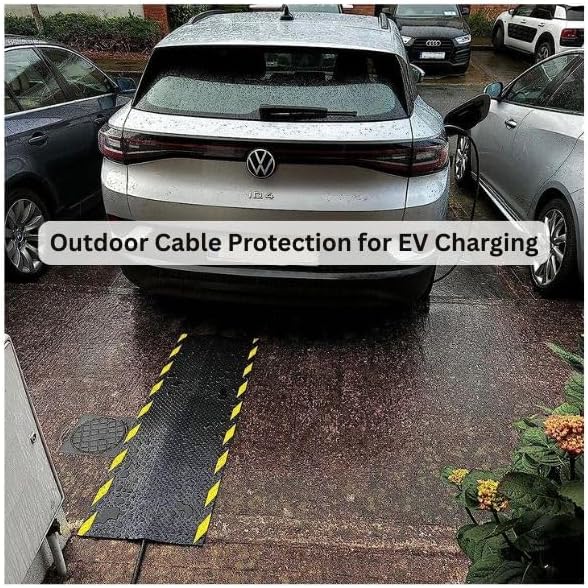 Portifera Morland Protect Rubber - 47¼in x 15⅝in - Nitrile Rubber Cord Cover Mat - Outdoor and Indoor use - Overfloor Protector for Cables Cords or Wires - Protect from Trips and Falls Repositionable