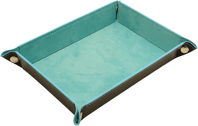 Valet Organizer - Catchall Tray for Jewelry, Wallets, Watches, Keys, Coins, Phones, Glasses - Perfect for Nightstand, Desk, Entryway