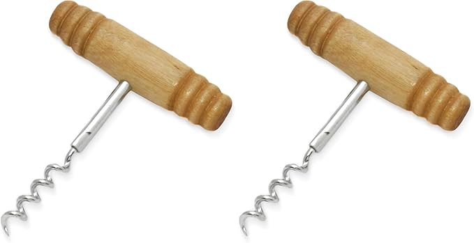 Chef Craft Select Corkscrew with Wooden Handle, 4 inch, Natural (Pack of 2)