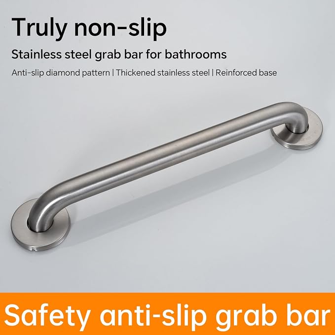 joyrain Shower Grab Bars for Seniors and Elderly-Wall Mounted Safety Rails for Bathroom Anti-Slip and Toilet Assistance Standing-Sturdy Grab Bars for Shower